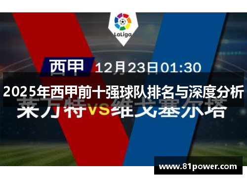 2025年西甲前十强球队排名与深度分析